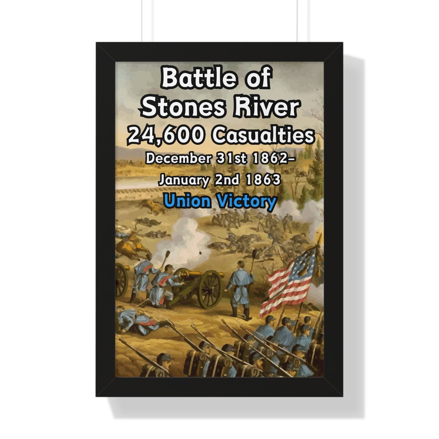 Historical Battle of Stones River Framed Poster