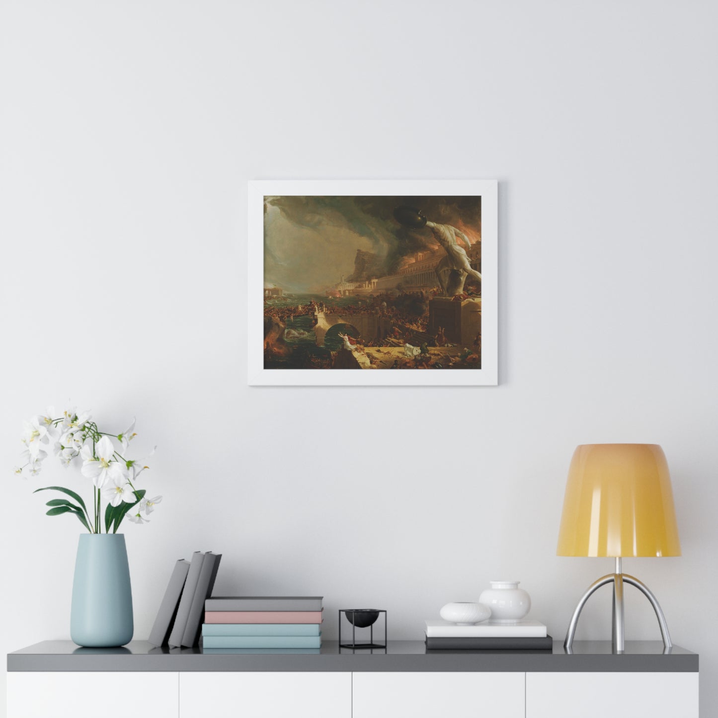 Destruction from The Course of Empire Framed Painting Poster