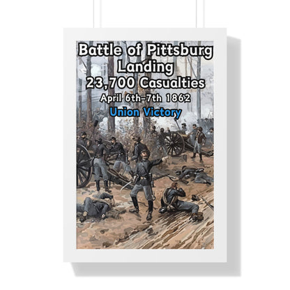 Gerahmtes Poster Historische Schlacht von Pittsburg Landing