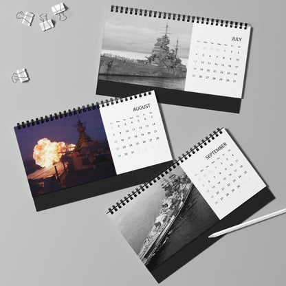 World War II Battleships 2027 Desktop Calendar