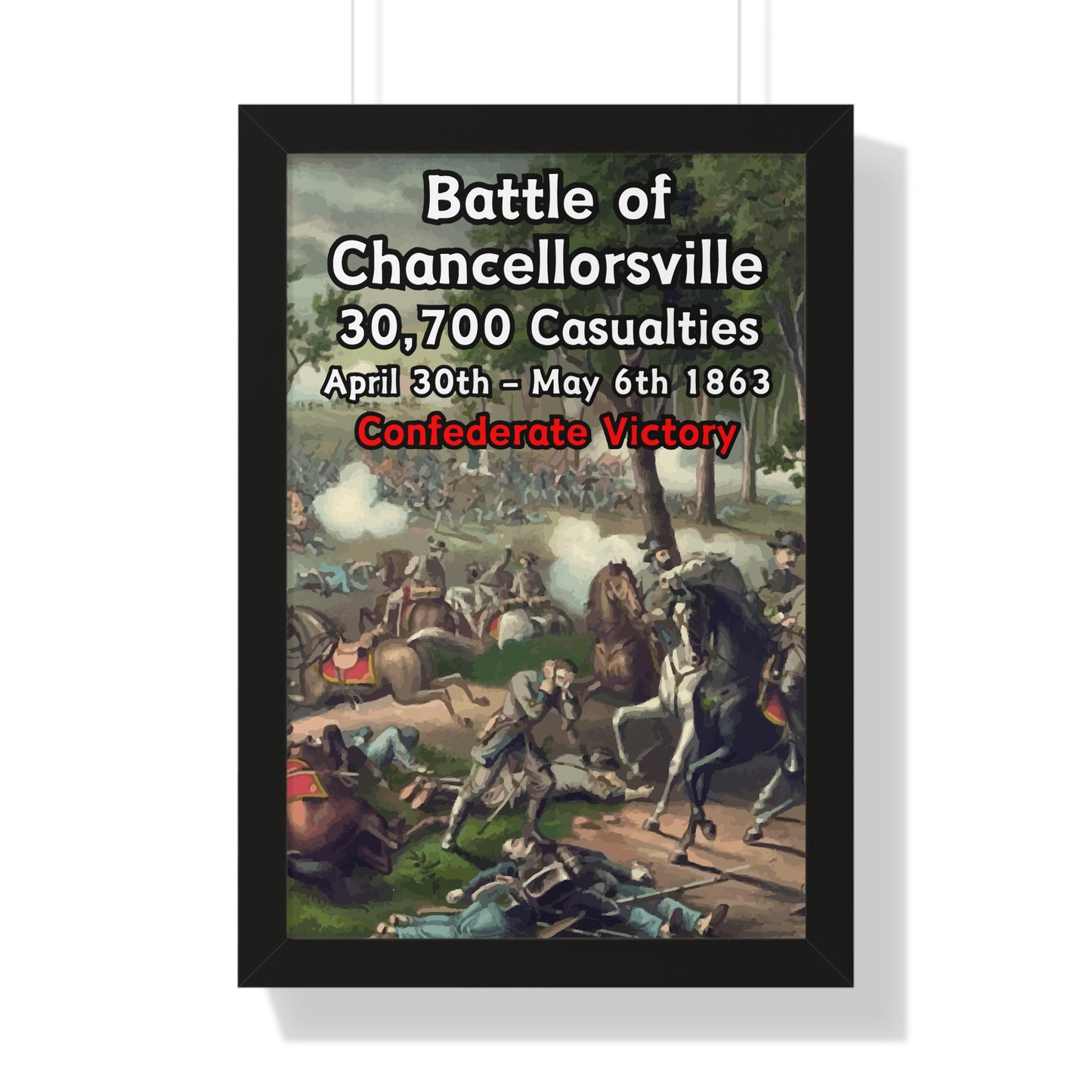 Gerahmtes Poster Historische Schlacht von Chancellorsville