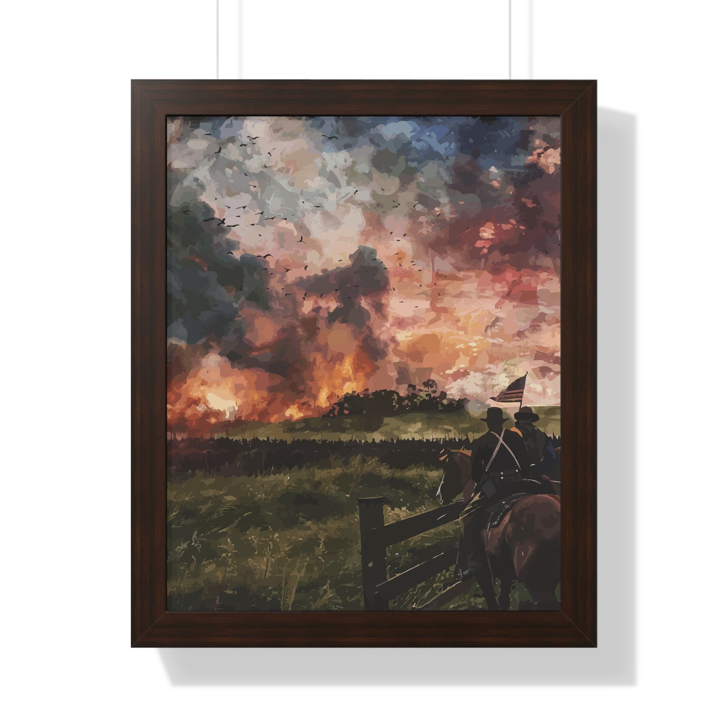 Historical Civil War Sunset Framed Poster