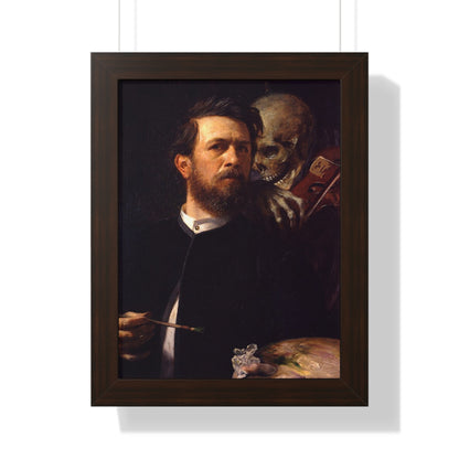 Self-Portrait with Death Playing the Fiddle Painting Poster