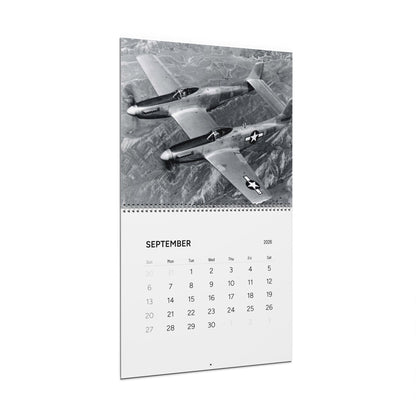 Vintage Black and White World War 2 Aircraft Calendar