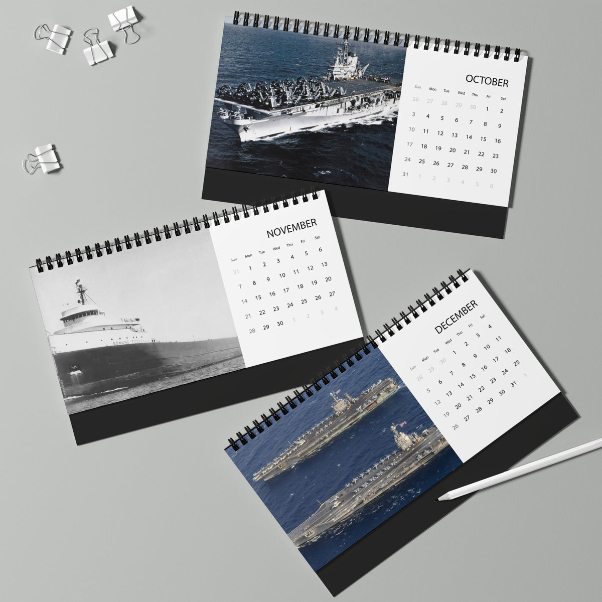 400 Years of American Ships 2027 Desktop Calendar