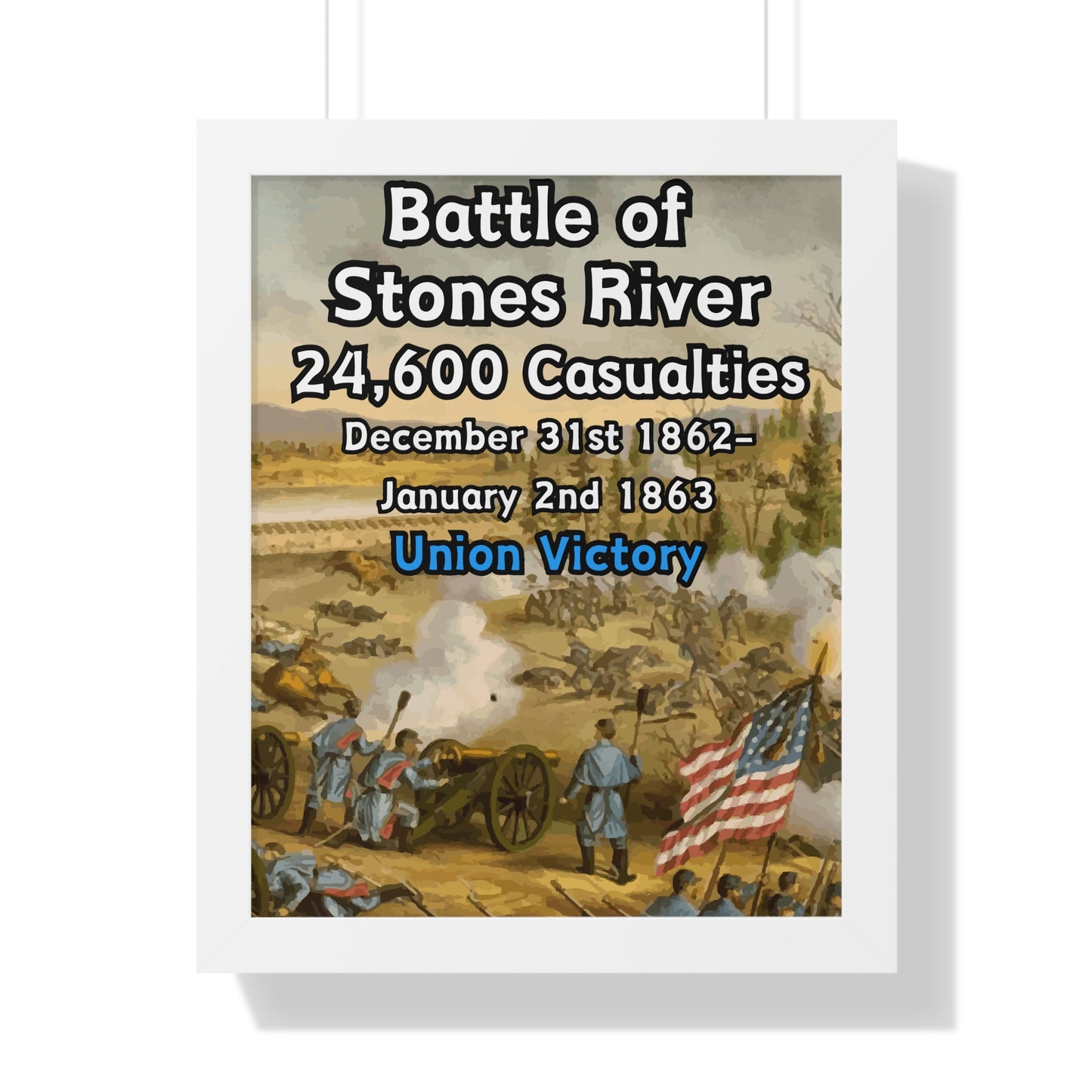 Historical Battle of Stones River Framed Poster