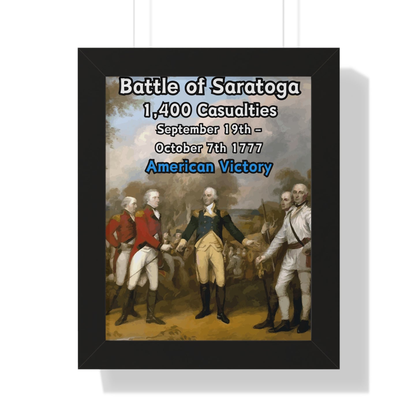 Historical Battle of Saratoga Framed Poster