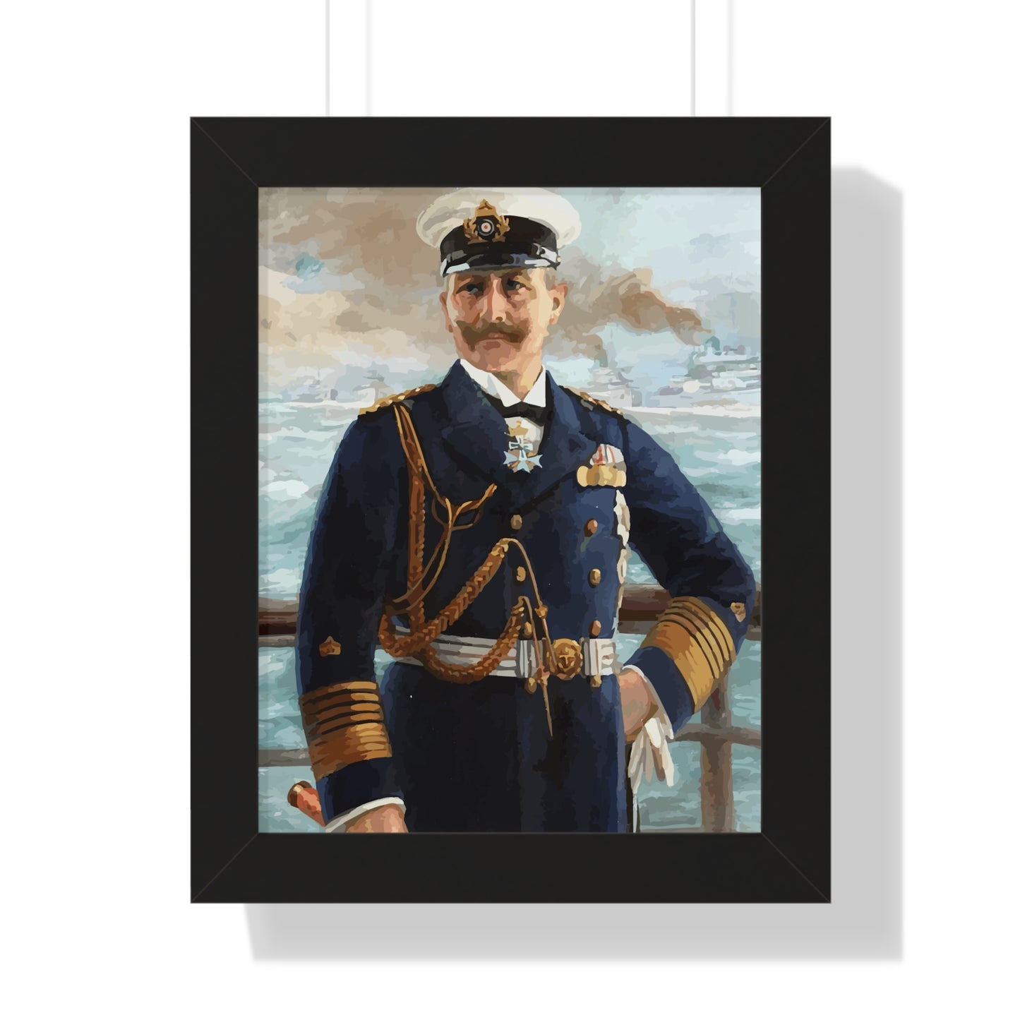 Kaiser Wilhelm II as Grand Admiral Framed Painting Poster