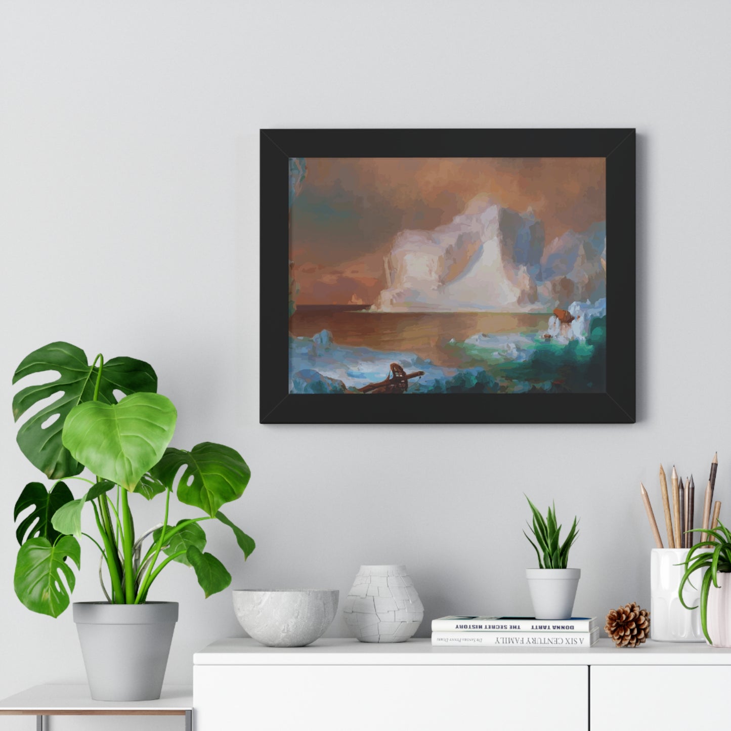 The Icebergs Framed Painting Poster