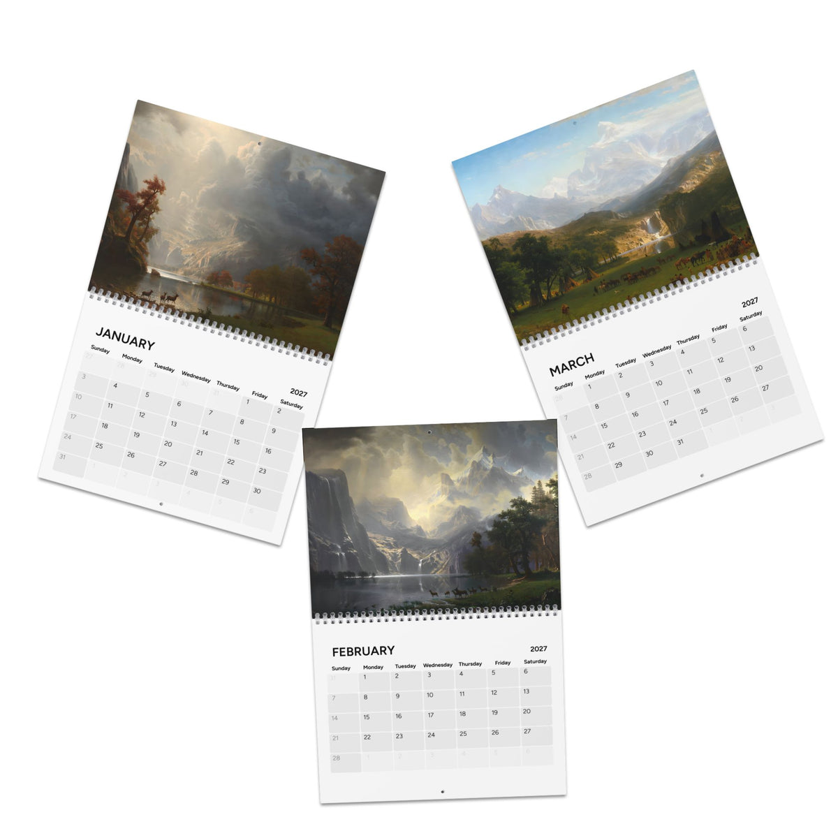 Albert Bierstadt 2027 Painting Calendar