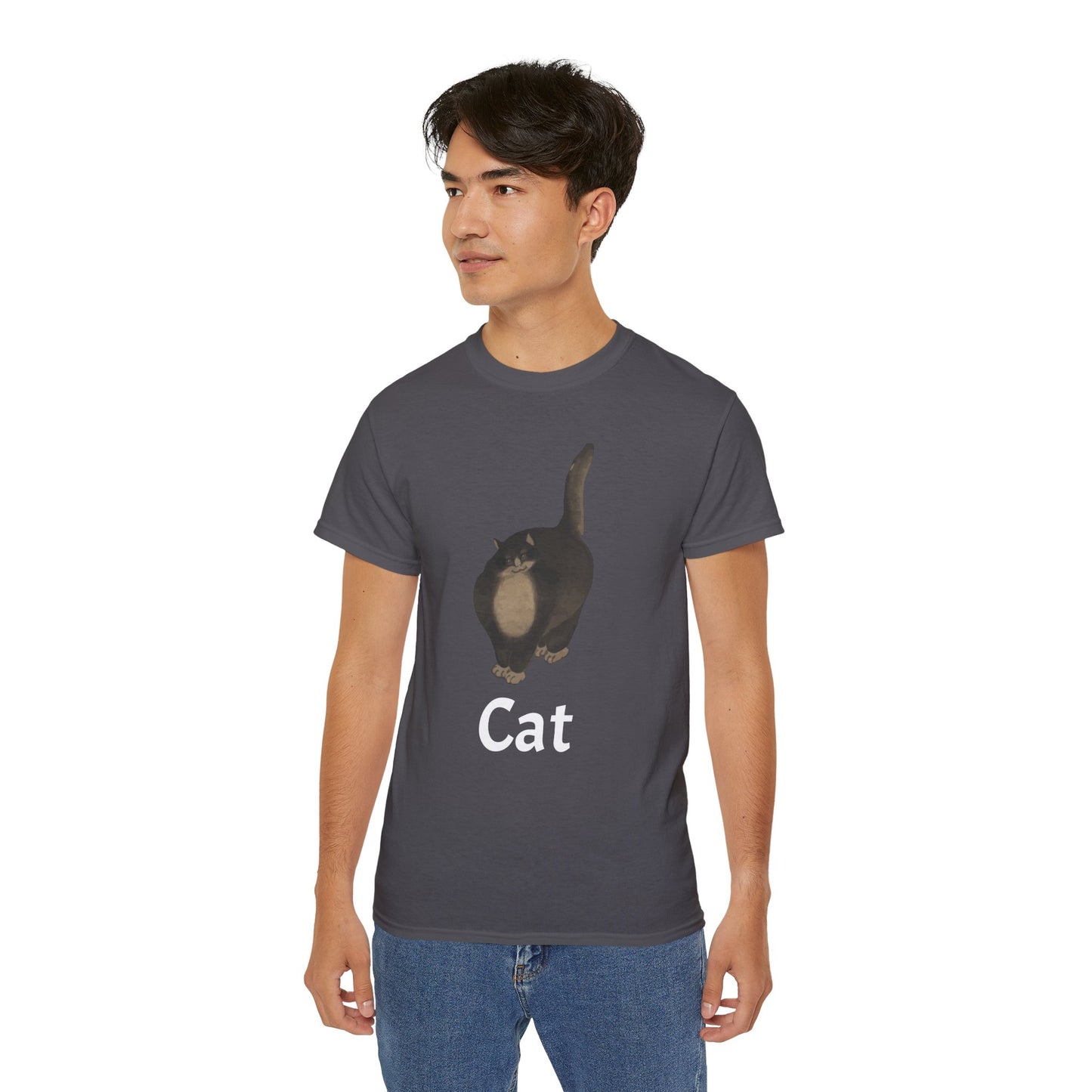 The Black Cat Cutout Painting Unisex Ultra Cotton Shirt