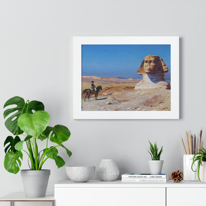 Napoleon Bonaparte in Egypt before a Sphinx Framed Painting Poster