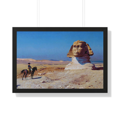 Napoleon Bonaparte in Egypt before a Sphinx Framed Painting Poster