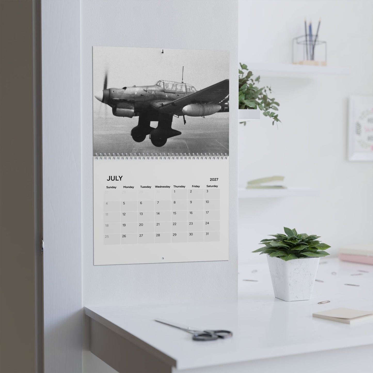 Vintage WW2 Bombers 2027 Wall Calendar