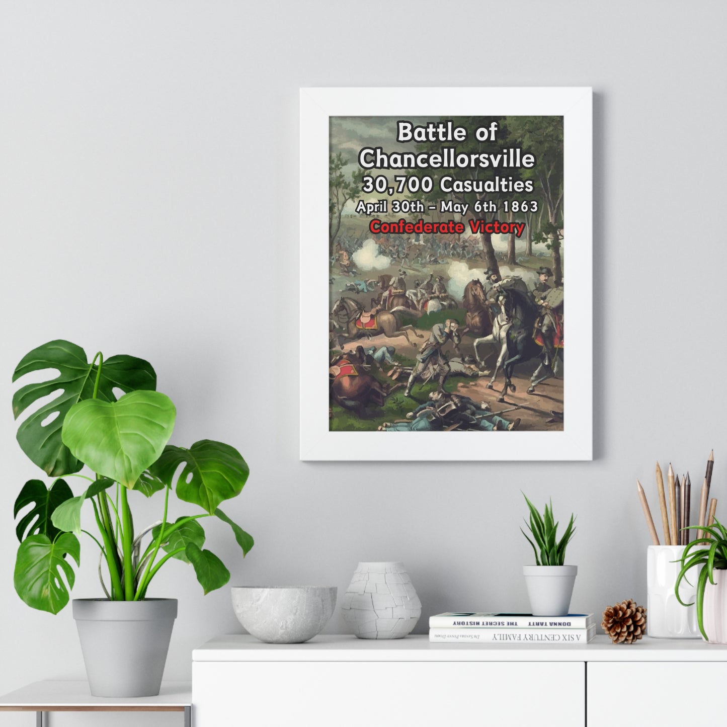 Gerahmtes Poster Historische Schlacht von Chancellorsville