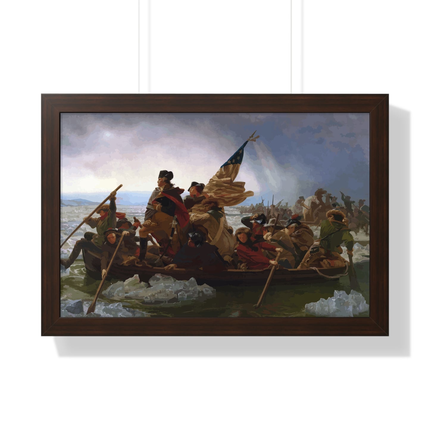 George Washington Crossing the Delaware Framed Painting Poster