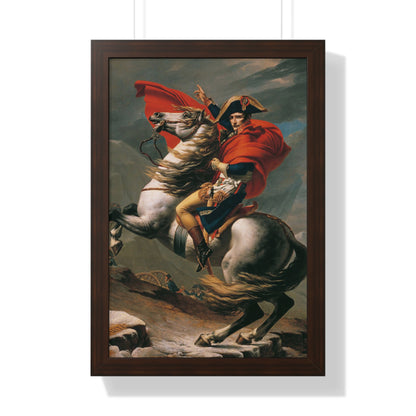 Historical Napoleon Bonaparte at the Great St. Bernard Mountain Alps Painting Poster