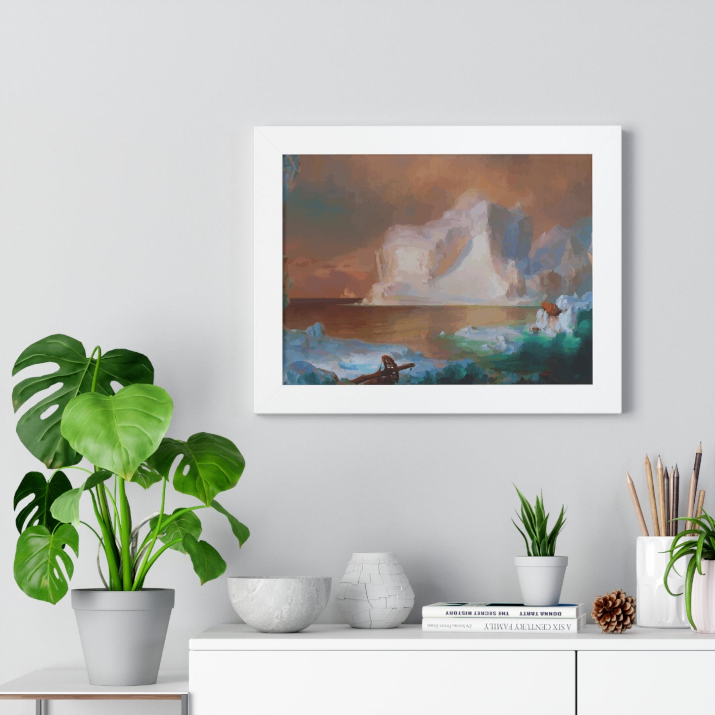 The Icebergs Framed Painting Poster