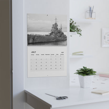 Vintage World War 2 Battleship 2027 Calendar