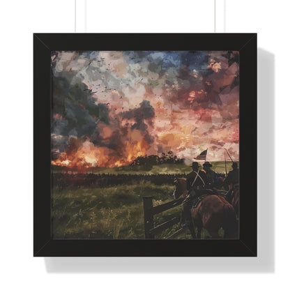 Historical Civil War Sunset Framed Poster