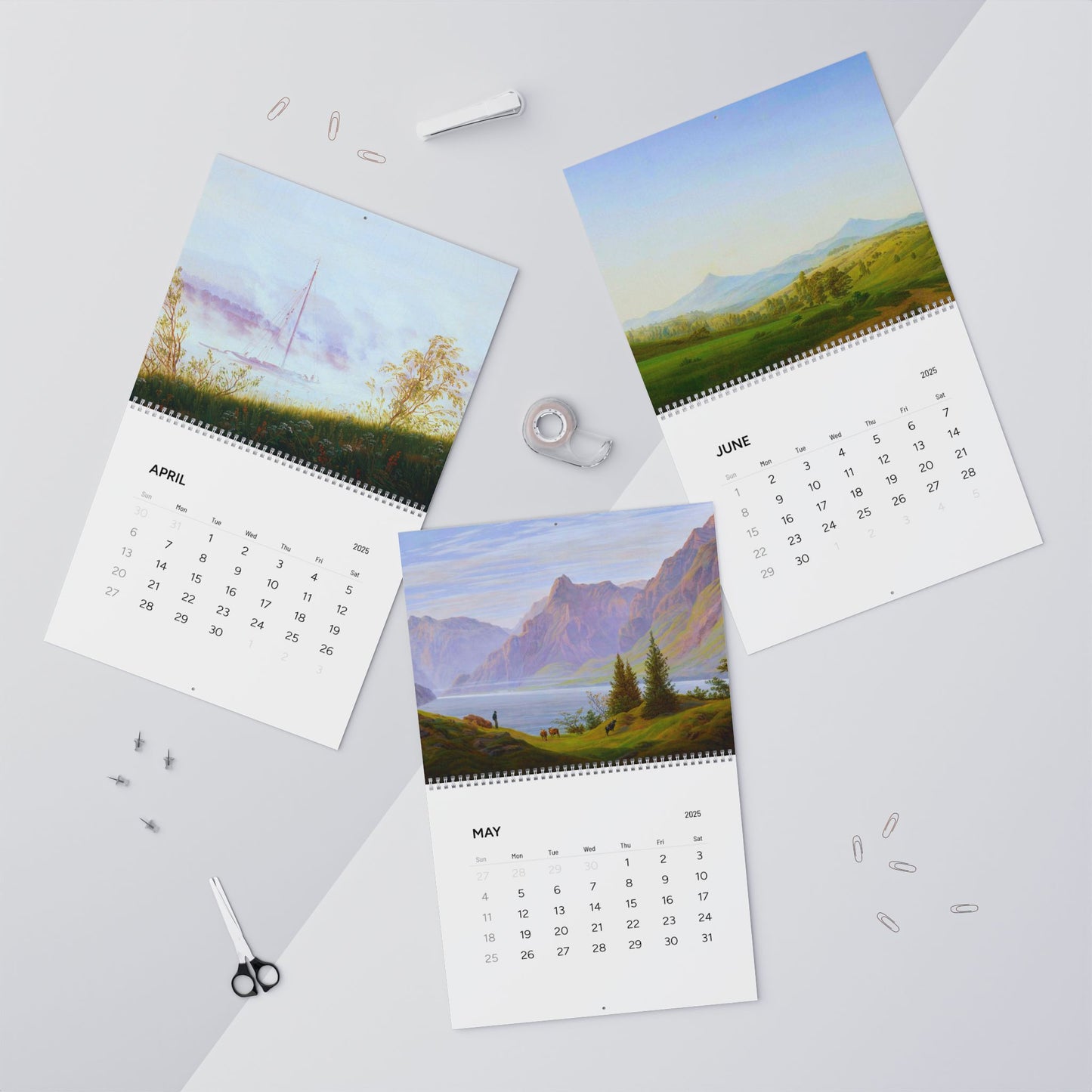 Caspar David Friedrich 2025 Paintings Calendar