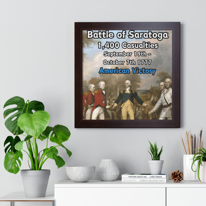 Historical Battle of Saratoga Framed Poster