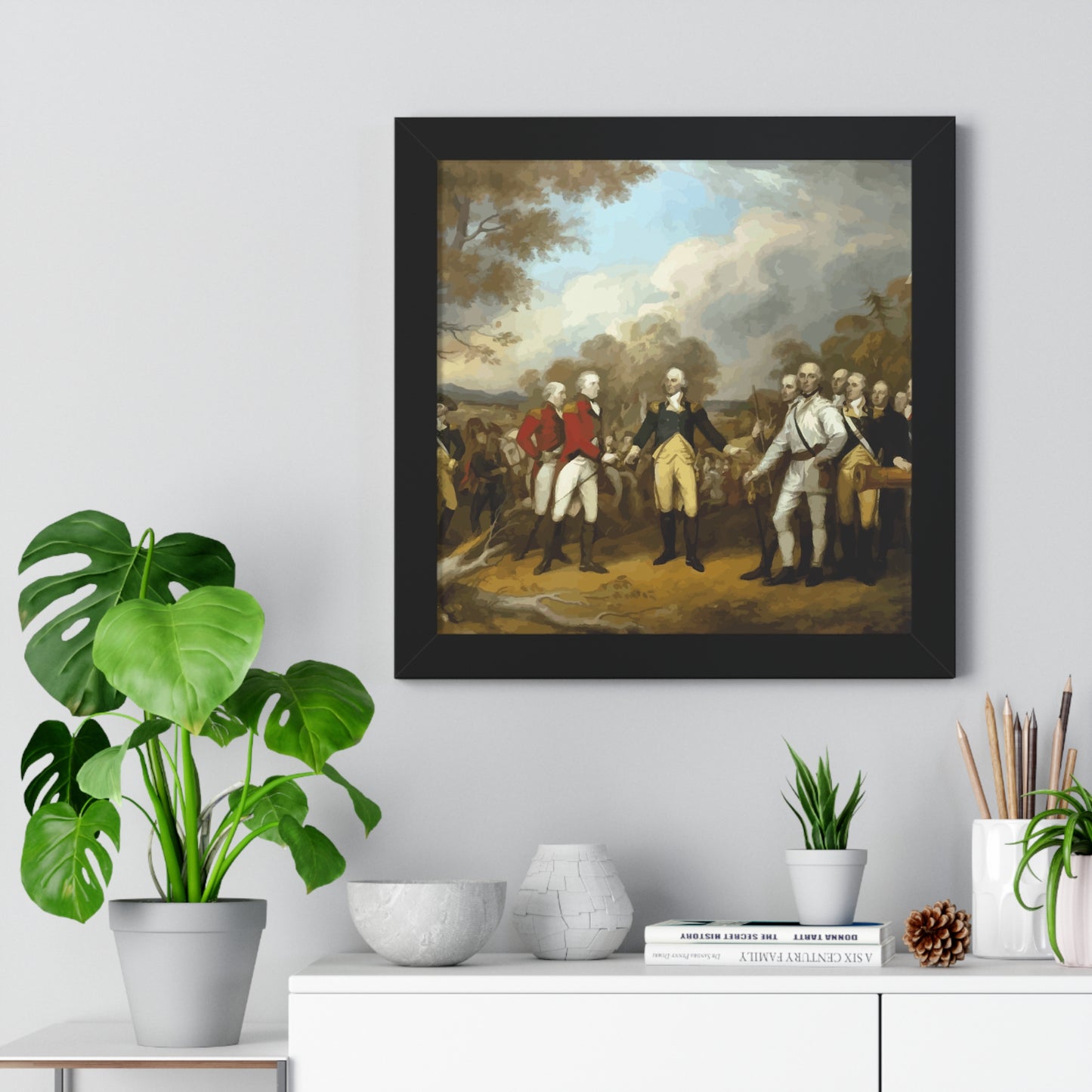 General Burgoyne's Surrender at Saratoga Framed Painting Poster