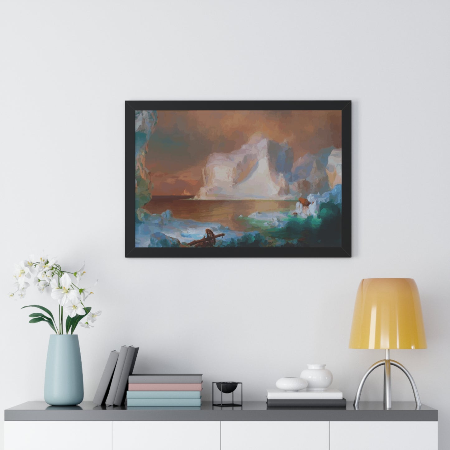 The Icebergs Framed Painting Poster