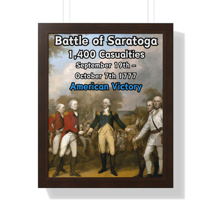 Historical Battle of Saratoga Framed Poster