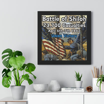 Gerahmtes Poster Historische Schlacht von Shiloh