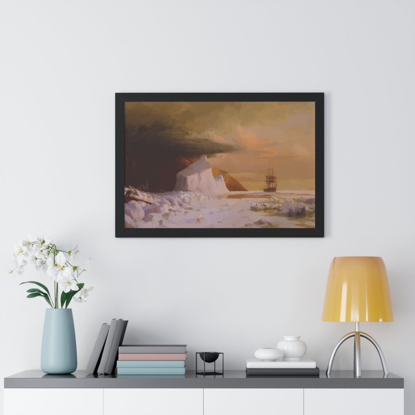 Historical Arctic Summer Framed Painting Poster