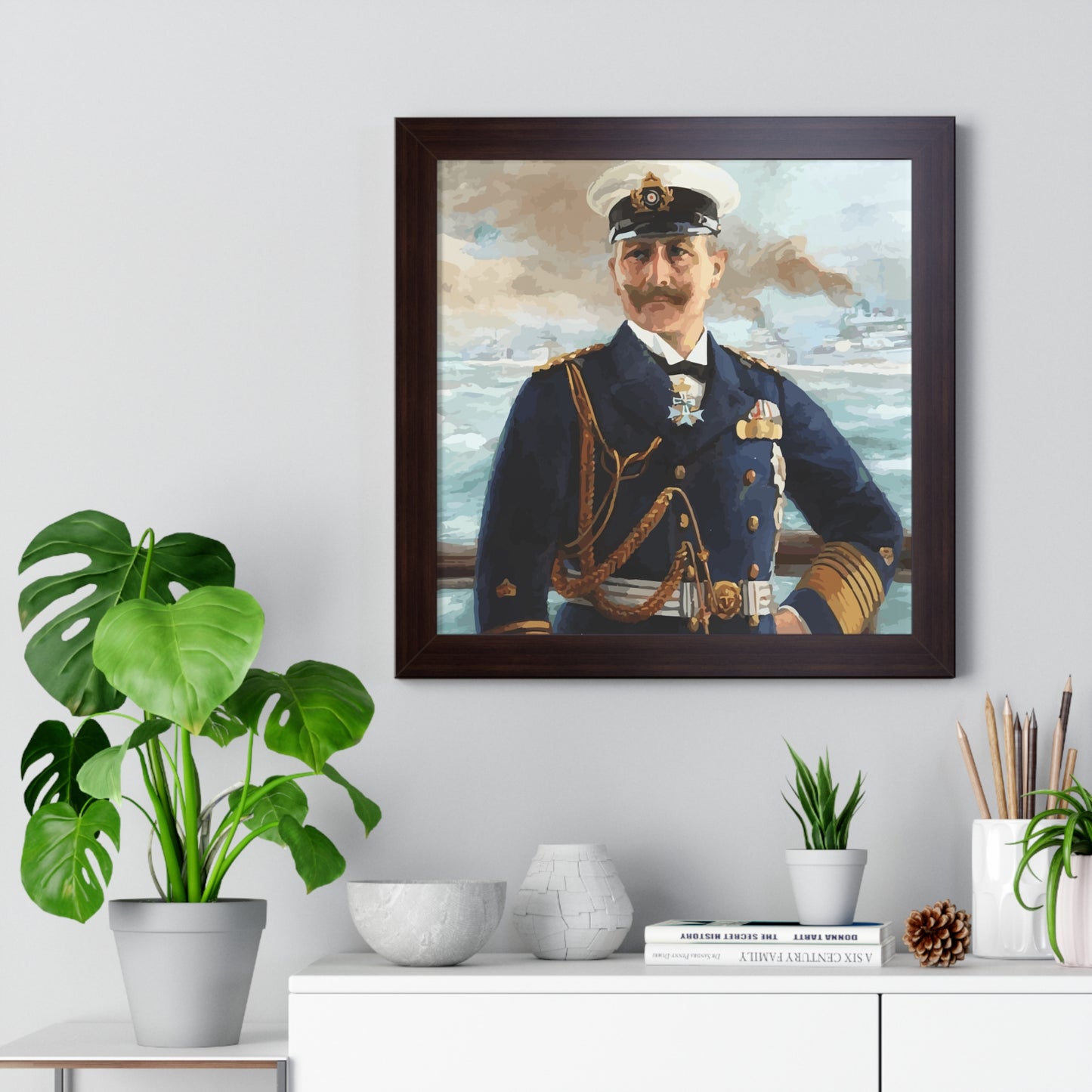 Kaiser Wilhelm II as Grand Admiral Framed Painting Poster