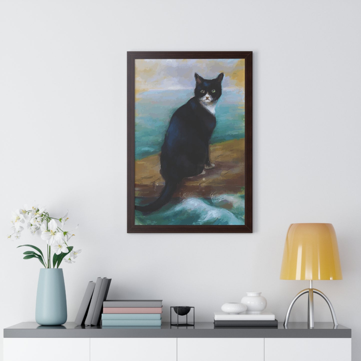 Bismarck Oskar Cat Framed Painting Poster