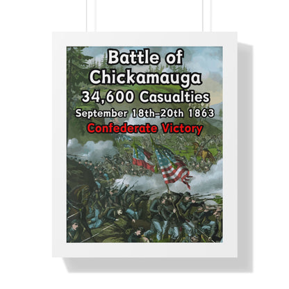 Gerahmtes Poster Historische Schlacht von Chickamauga