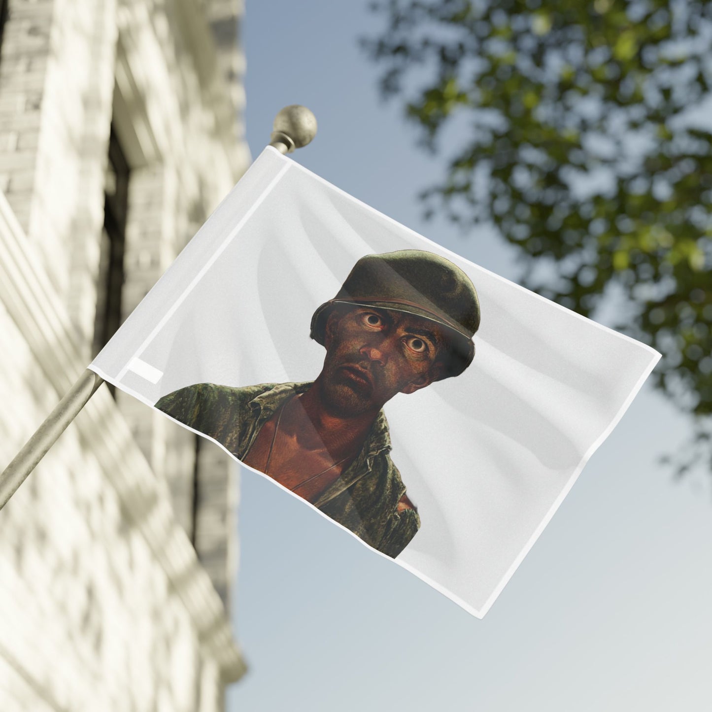 Thousand Yard Stare Soldier Flag