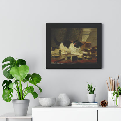 Kitten's Game Framed Painting Poster