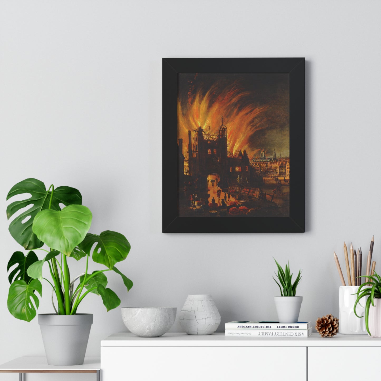 The Great London Fire Painting Poster