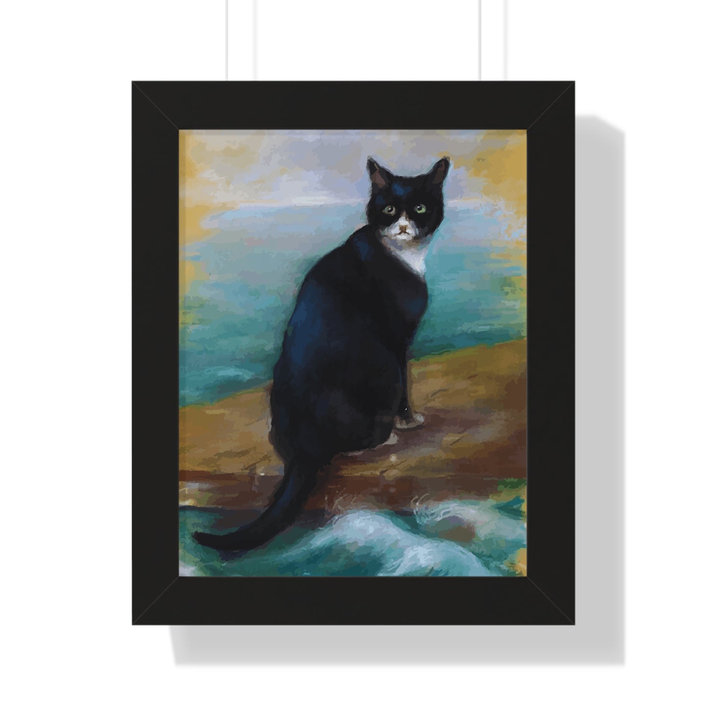 Bismarck Oskar Cat Framed Painting Poster