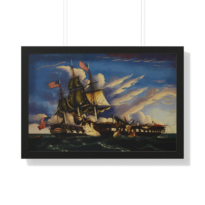 The Constitution and the Guerriere Framed Painting Poster