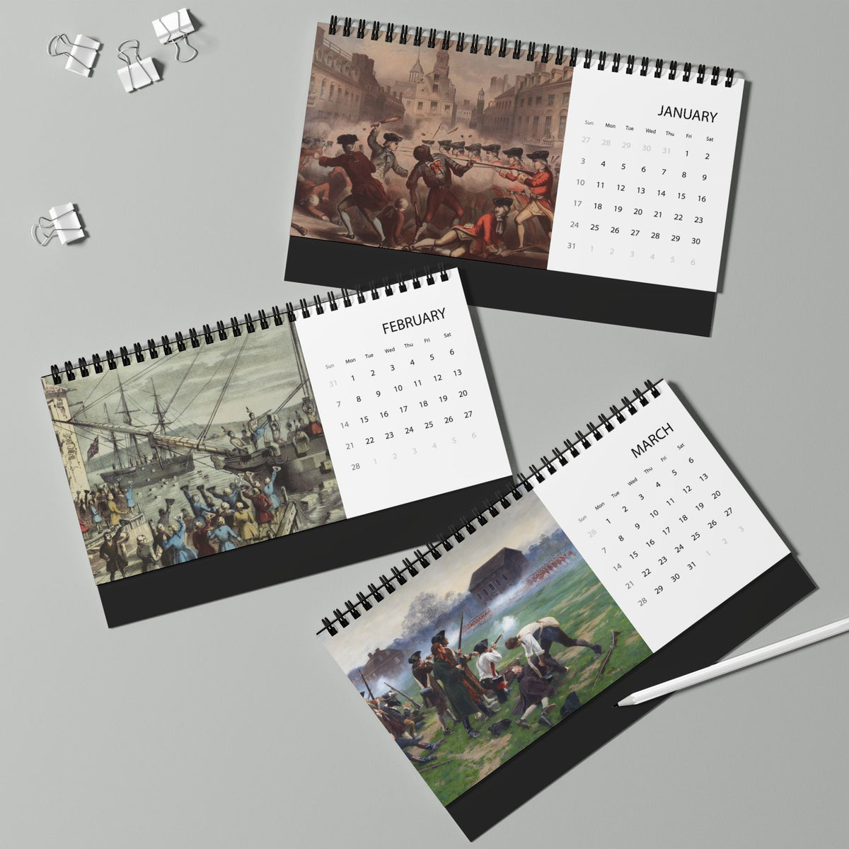 Revolutionary War 2027 Desktop Calendar
