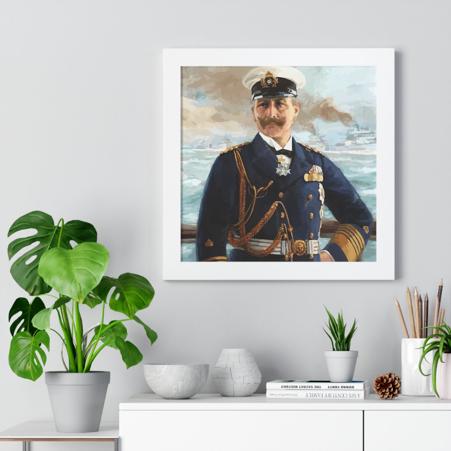 Kaiser Wilhelm II as Grand Admiral Framed Painting Poster