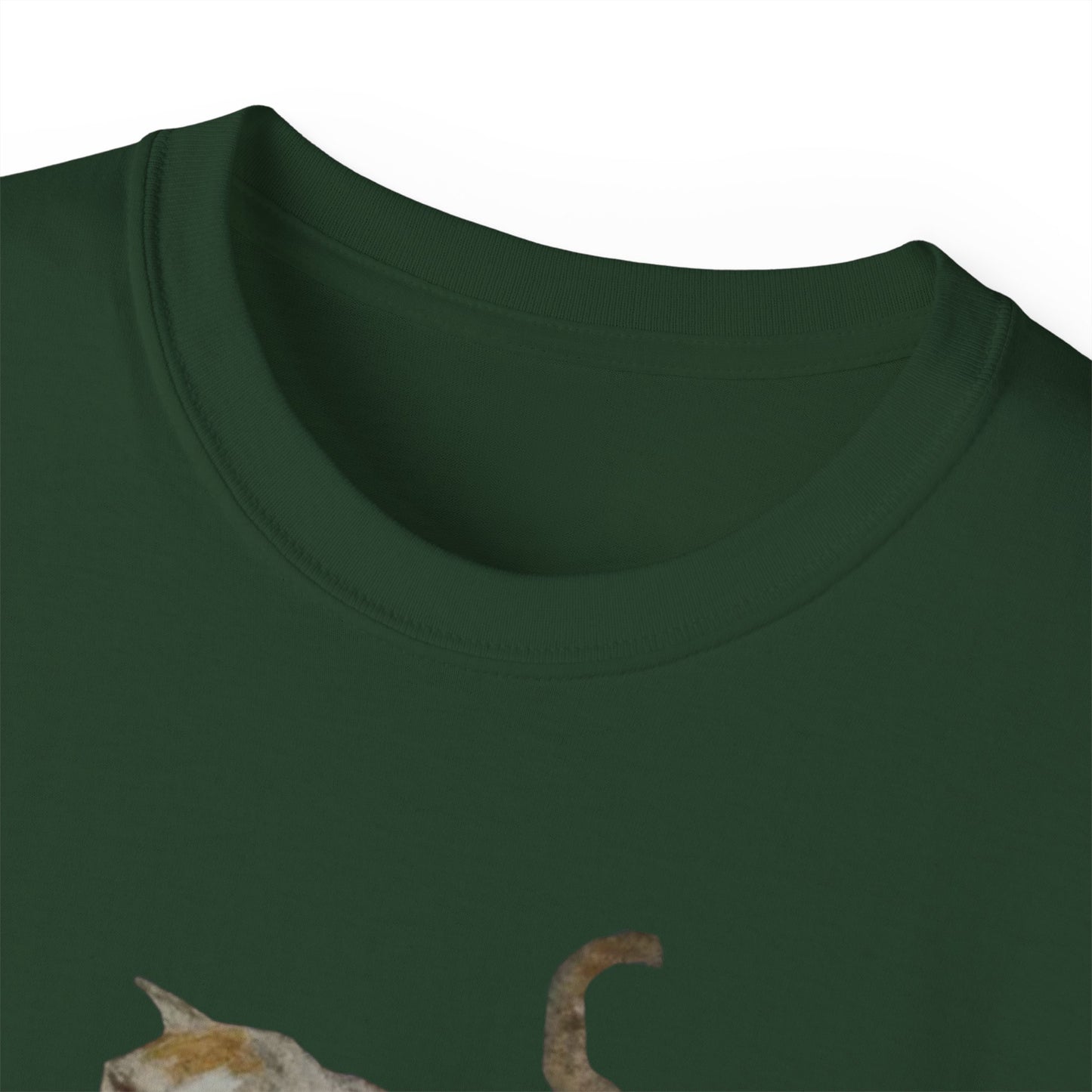 The White Cat Cutout Painting Unisex Ultra Cotton Shirt