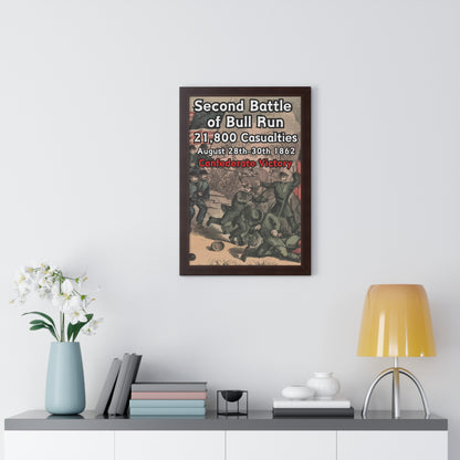 Historical Second Battle of Bull Run Framed Poster