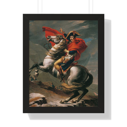 Historical Napoleon Bonaparte at the Great St. Bernard Mountain Alps Painting Poster