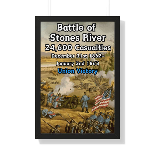 Historical Battle of Stones River Framed Poster