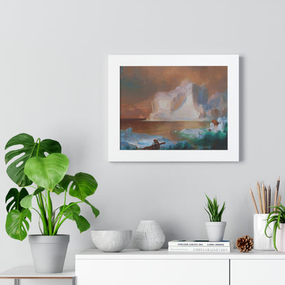 The Icebergs Framed Painting Poster