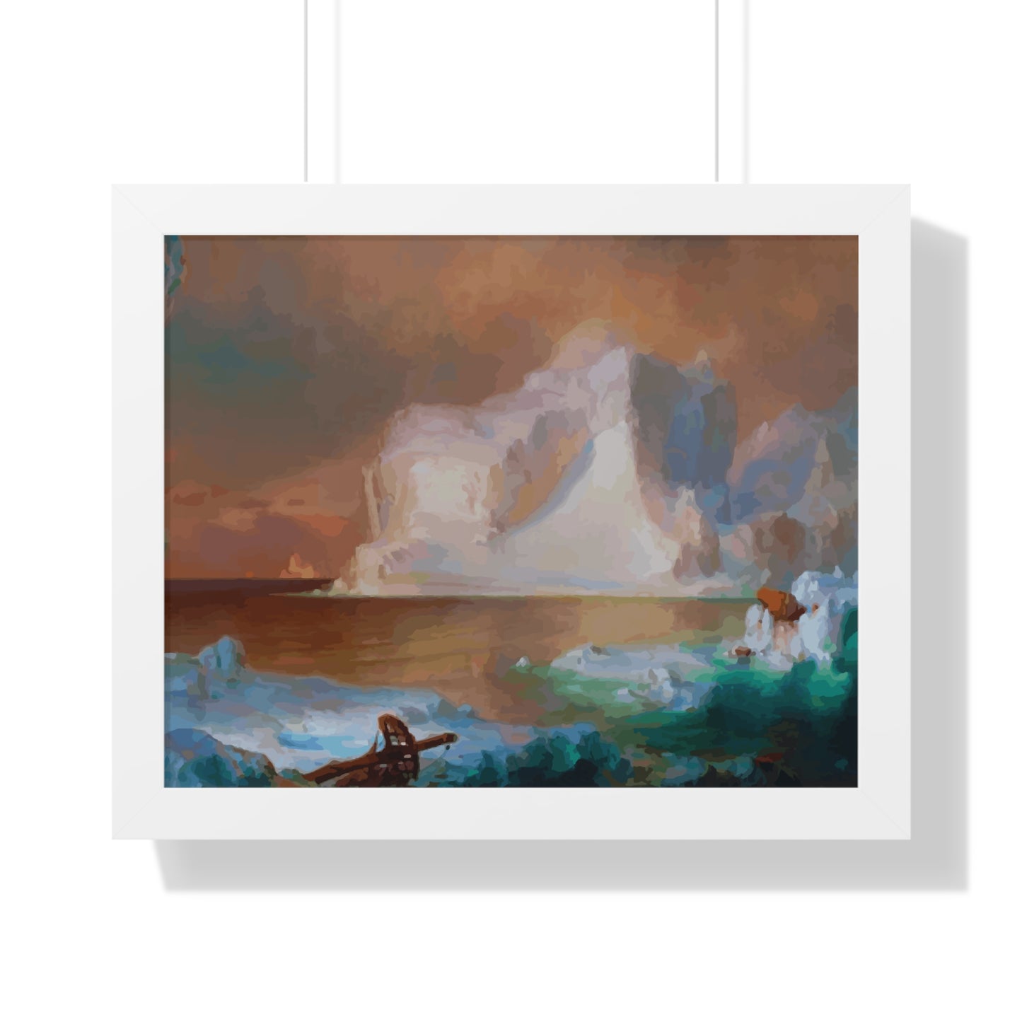 The Icebergs Framed Painting Poster