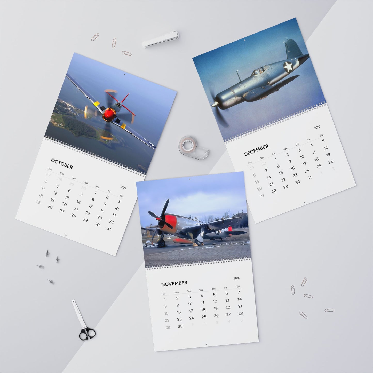 Vintage World War 2 Aircraft 2026 Calendar