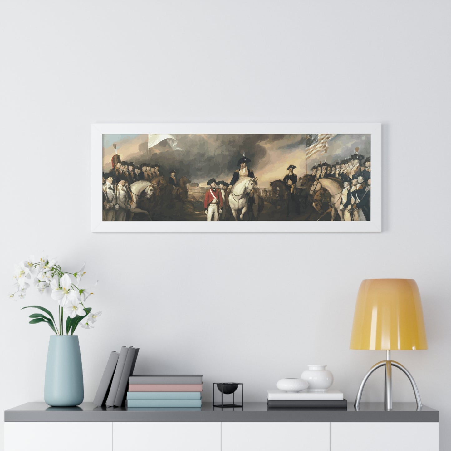 Surrender of Lord Cornwallis at Yorktown Framed Painting Poster