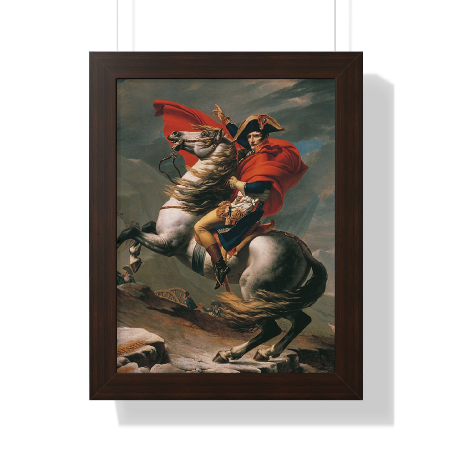 Historical Napoleon Bonaparte at the Great St. Bernard Mountain Alps Painting Poster